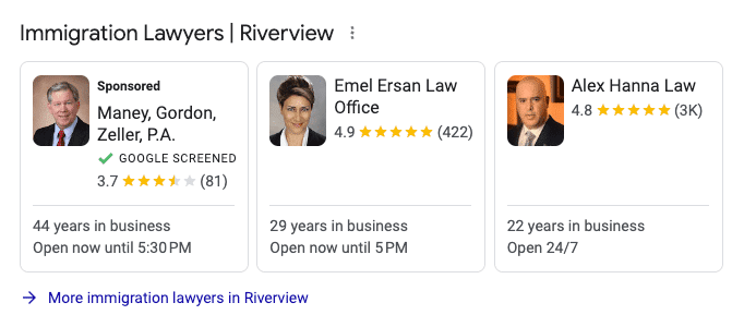 how to get google screened example